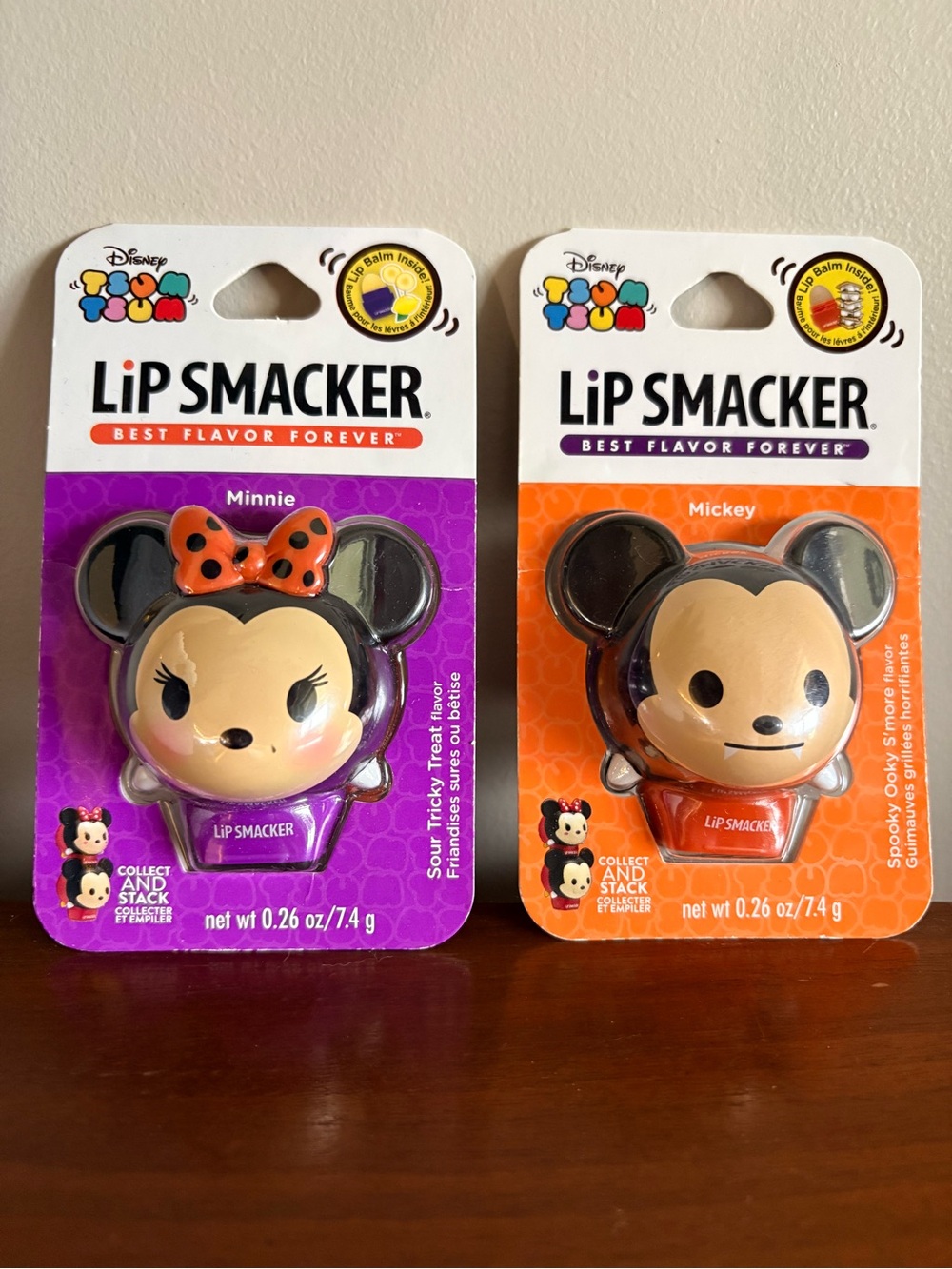 Disney Tsum Tsum Lip Smacker Halloween Mickey and Minnie New - Picture 2 of 6